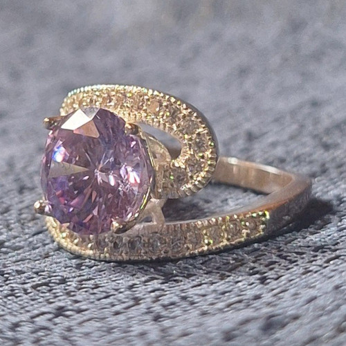 Anello cocktail tono argento