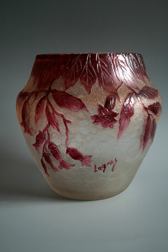 Antico vaso vetro acidato - in,
