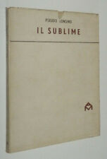 Pseudo Longino IL SUBLIME Alessandro Minuziano 1949 estetica 
