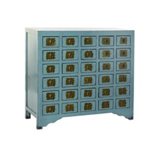 CASSETTIERA CINESE ORIENTALE MULTICASSETTI CELESTE ETNICA CHIC cm105 x 42 H100 