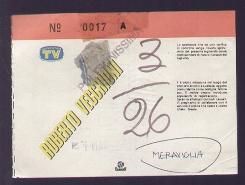 Biglietto originale concerto - originale,
