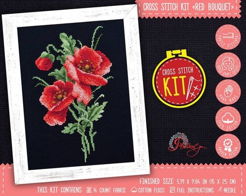Bouquet papaveri rossi kit - bouquet, di