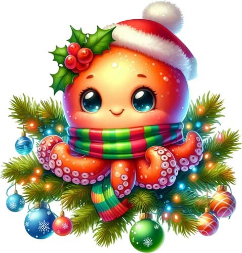 Adesivo colorato natale - colorato,