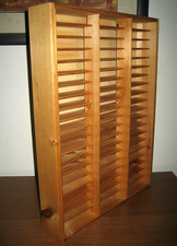 Mensola Porta Musicassette in legno da 60 posti - Vintage per collezionisti