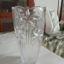  Vaso in cristallo di Boemia Molato A Mano Altezza 26 Cm  Spess Cristallo 5 Mm