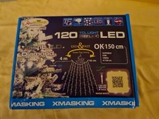 TENDA LUCI LED BIANCO CALDO 120 LED 10 CALATE LED FISSI E LED FLASH