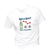 Maglia T-shirt Uomo & Bambino - Gin OR Gym - Divertente Humor Made in Italy