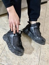 Buffalo Corin Platform Classic 38 Black Sneakers Woman Used Rave Party