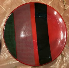 GRANDE PIATTO CERAMICA MATTEUCCI MUKY FAENZA ANNI '50/60 GEOME RARO POTTERY 50CM