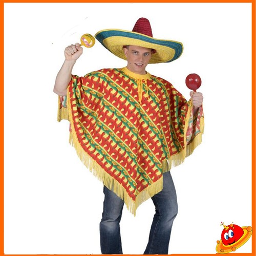 Costume uomo poncho messicano - poncho,
