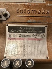 Vintage Epoca Totocalcio Totomeka Maf Obliteratrice Schedina Macchina Scrivere