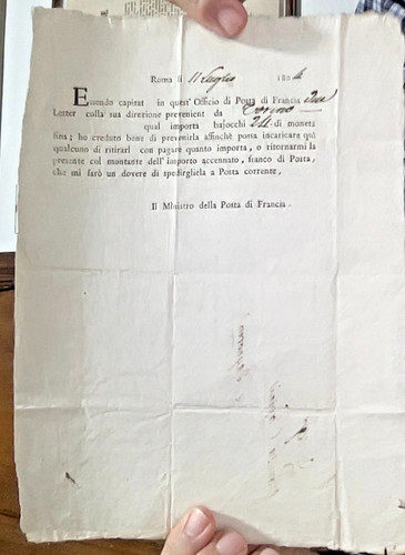 Roma 1804 ufficio posta - 1804,