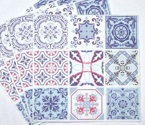 Tovaglioli decoupage blu - tovaglioli,
