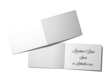 110 Biglietti Bianchi per Bomboniera Matrimonio Comunione Cresima Battesimo