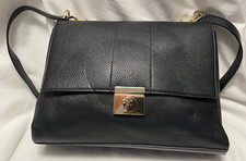 Borsa a tracolla Versace Collection Madelux in pelle stile valigetta nera