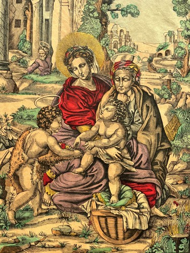 Santa famiglia incisione - santa,