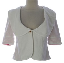 Giacca Cropped In Panno Bianco