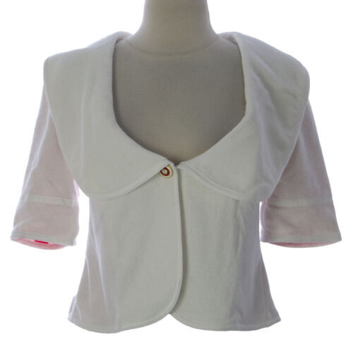 Giacca cropped panno bianco - cropped,