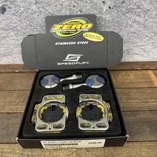 Pedali Vintage Speedplay Zero Acciaio Inox Tacchetti Blu USATI Clipless Road