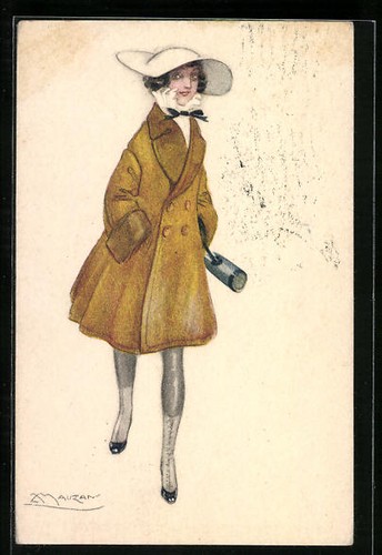 Cartolina artista mauzan - cartolina, d'artista