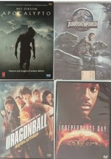 Dvd Jurassic World + Independence Day + DragonBall Evolution + Apocalypto