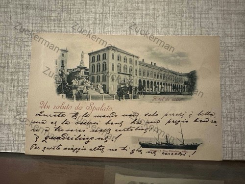 Cartolina spalato hotel - cartolina, de