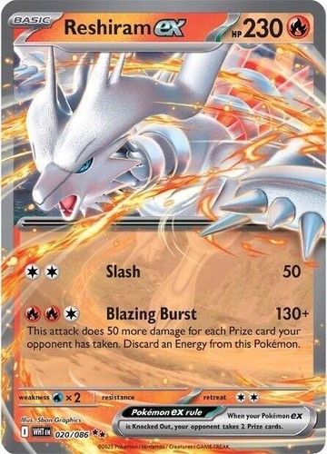 Reshiram 020 086 - ex,