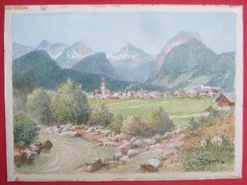 Orig acquerello alpi montagne - orig.,