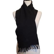 Sciarpa di lana nera con