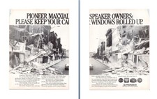 PIONEER MAXXIAL SPEAKERS AUTORADIO ~ 1984 rivista stampa pubblicitaria 2 pg