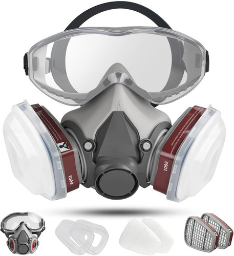 Maschera antigas con occhiali - maschera,