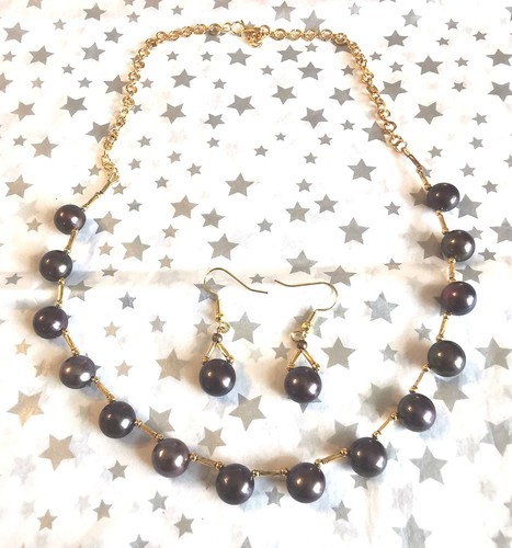 Collana orecchini pendenti - collana,