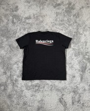 T-shirt Balenciaga logo nero