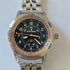 REVUE THOMMEN-AIRSPEED-ALTIMETER-MANUALE-ACCIAIO-LIMITED EDITION-FULL SET-40 MM