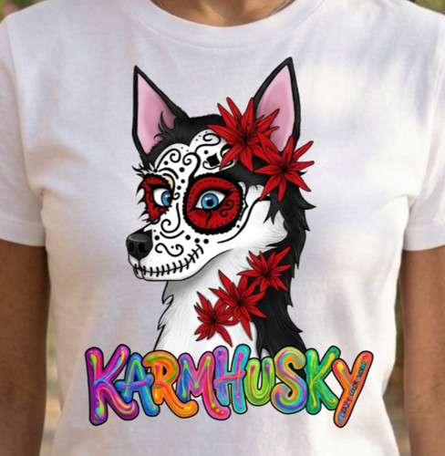 Shirt husky teschio - husky,