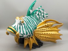 Statua pesce porcellana