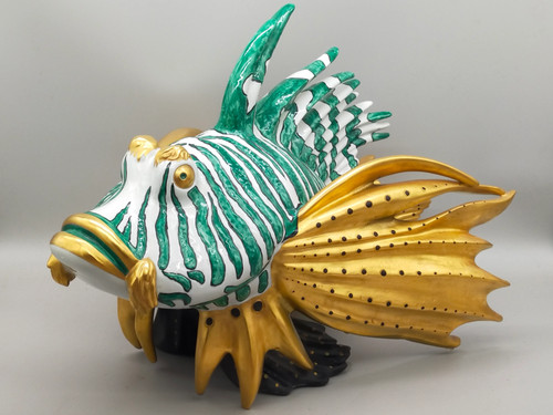 Statua pesce porcellana