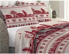 LENZUOLA completo FLANELLA Tirolo Matrimoniale SINGOLO e 1,5p ITALY