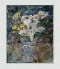 Quadro "Gigli in tavola" Natura morta 16x20" acrilico su tela, originale