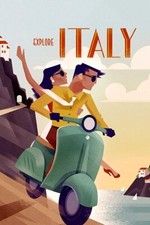  Poster Manifesto Locandina Pubblicitaria d'Epoca Stampa Vintage Vespa Piaggio 