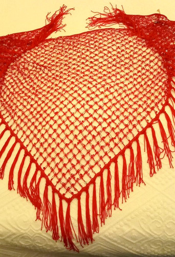 Scialle rosso sera - rosso, in