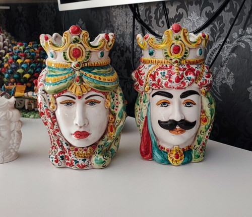 Ceramica caltagirone teste - di,