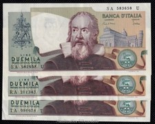 Repubblica  Italiana - 2000 Lire 1983 Galileo