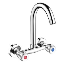 Rubinetto Cucina Rame Doppio