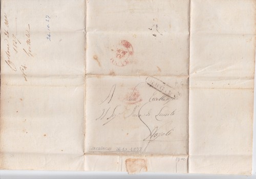 Prefilatelica 1837 lettera da - 1837,