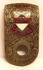 FREGIO STEMMA TRUBBIANI SMALTATA BICI EPOCA BICICLETTA HEAD BADGE BICYCLE