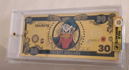 Gold banknote paperinik - banknote,