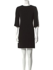 LUCIO formelles schwarzes Midikleid komplett mit Perlen besetzt