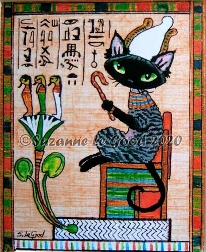 Devon rex cat egyptian - cat, art