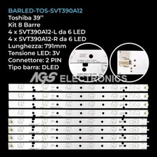 KIT 8 BARRE STRIP LED TV